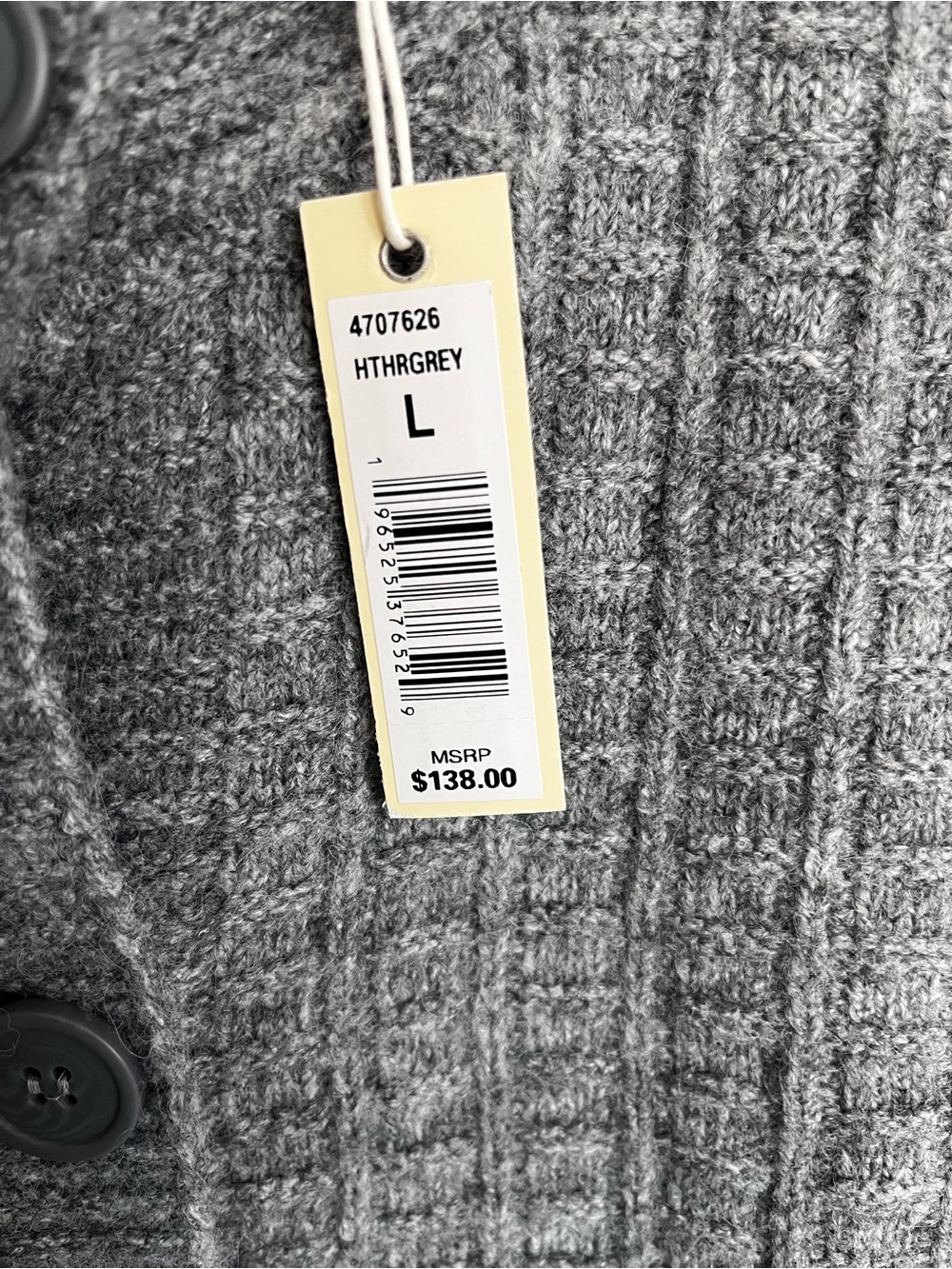 Max Studio Waffle Cardigan in Heathered Gray NEW - Picture 3 of 4